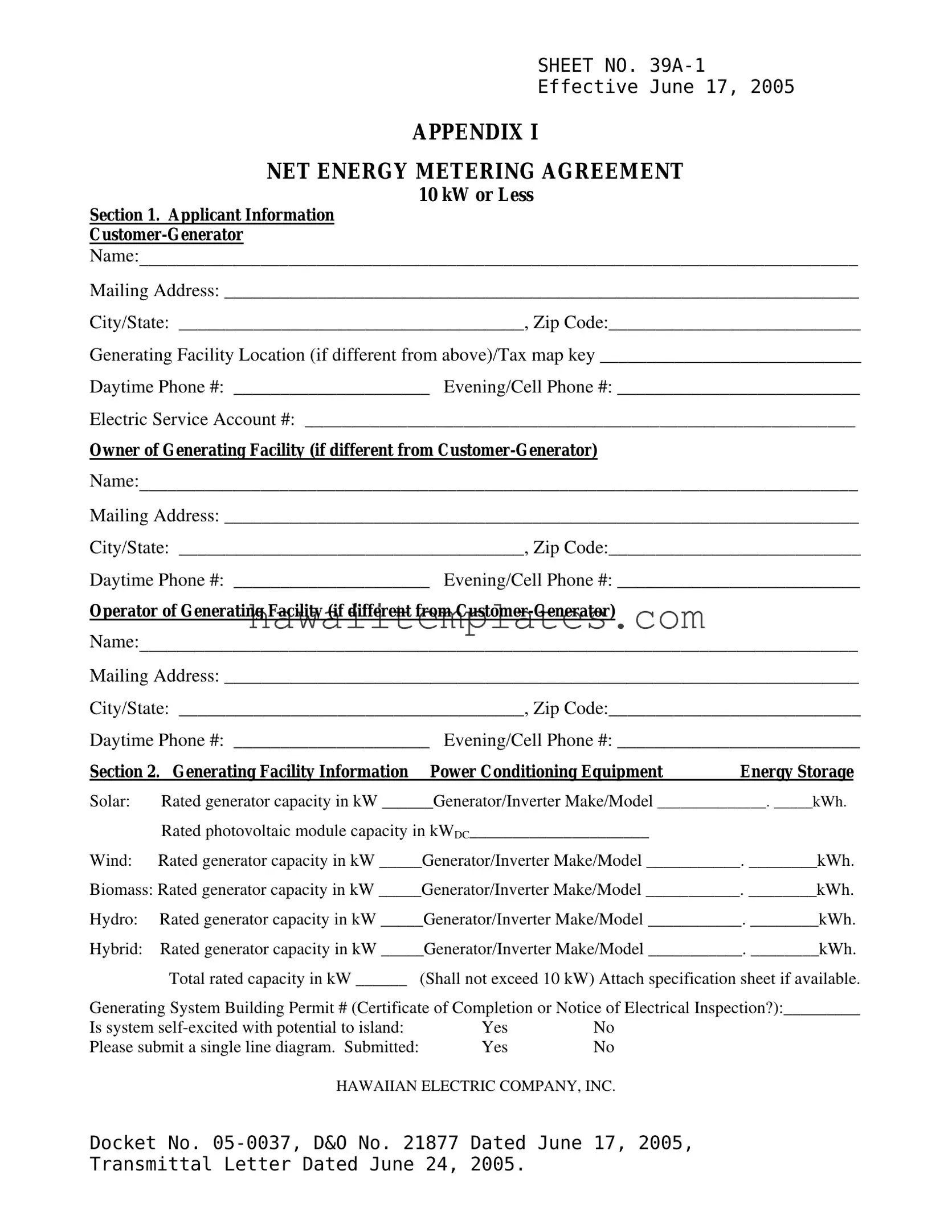 Fill in a Valid Hawaii 39A Template